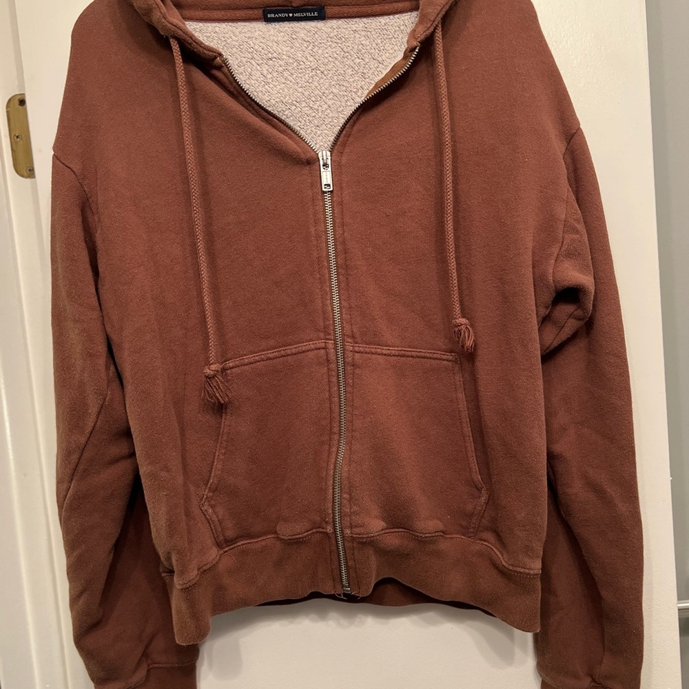 Brandy Melville Brown Teddy Jacket